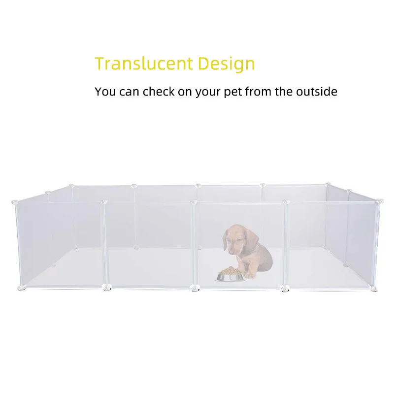 Small Pet Playpen DIY Freely Combined Pet Yard Fence Puppy Crate Kennel for Dog Cat Kitten Rabbit Guinea Pig Bunny Hedgehogs