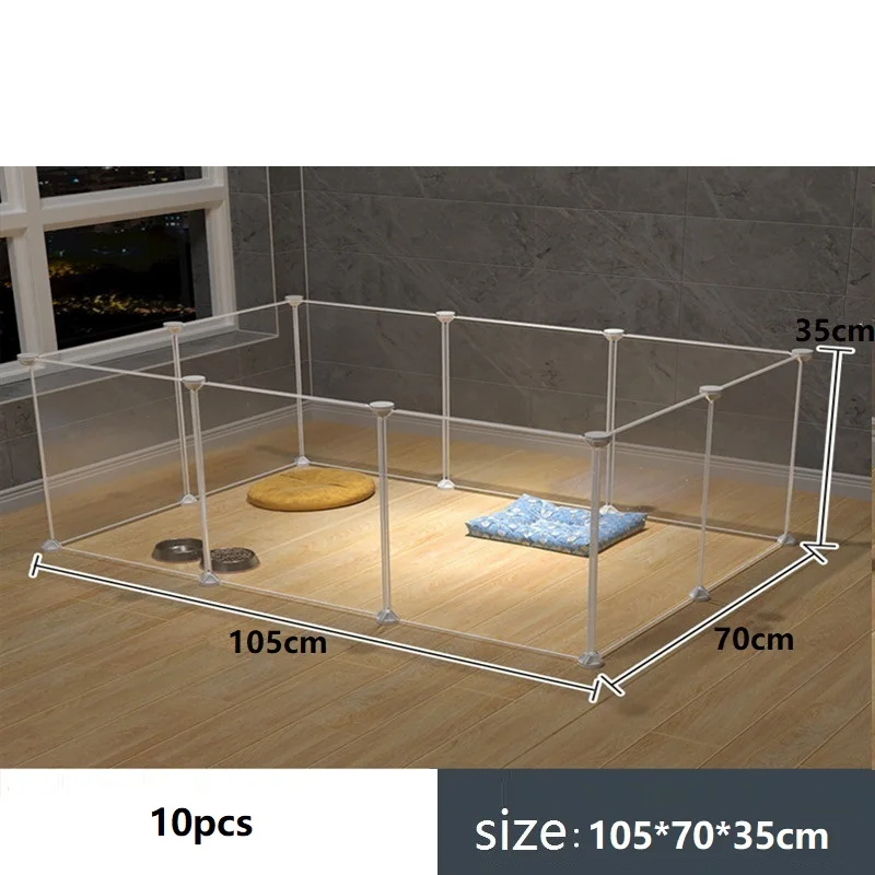 Small Pet Playpen DIY Freely Combined Pet Yard Fence Puppy Crate Kennel for Dog Cat Kitten Rabbit Guinea Pig Bunny Hedgehogs