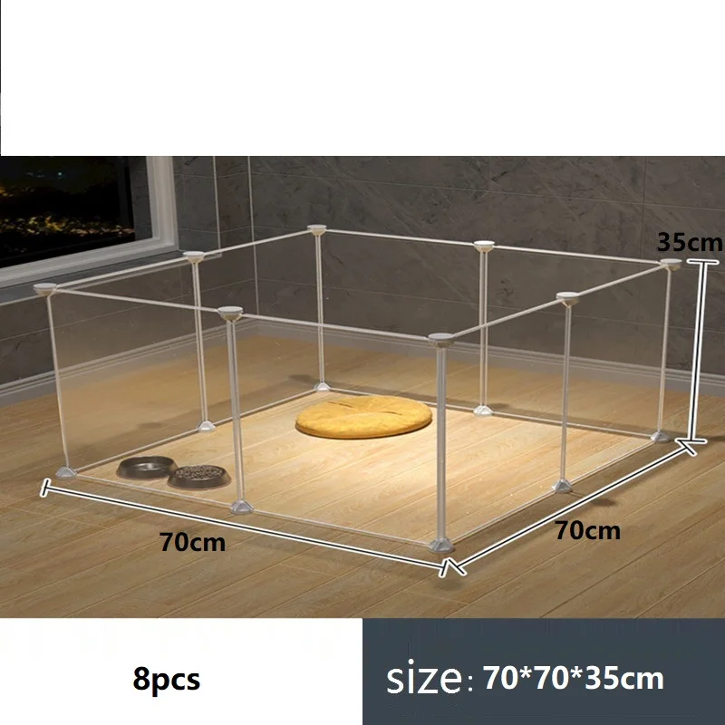 Small Pet Playpen DIY Freely Combined Pet Yard Fence Puppy Crate Kennel for Dog Cat Kitten Rabbit Guinea Pig Bunny Hedgehogs