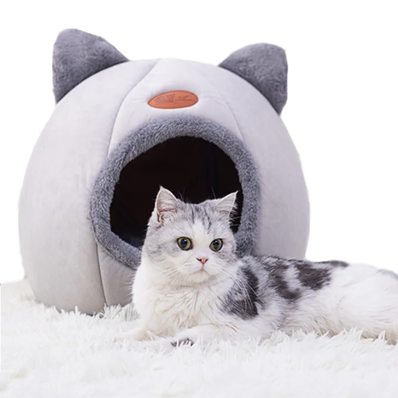 Deep Comfort Sleep In Winter Cat Bed Small Dog House Products Pets Tent Cozy Cave Nest Indoor