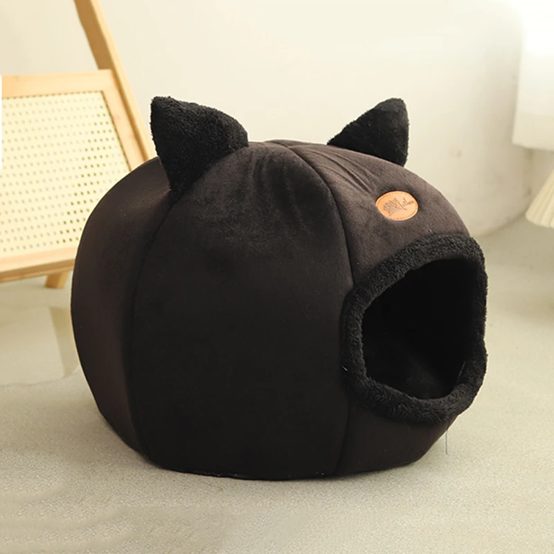 Deep Comfort Sleep In Winter Cat Bed Small Dog House Products Pets Tent Cozy Cave Nest Indoor