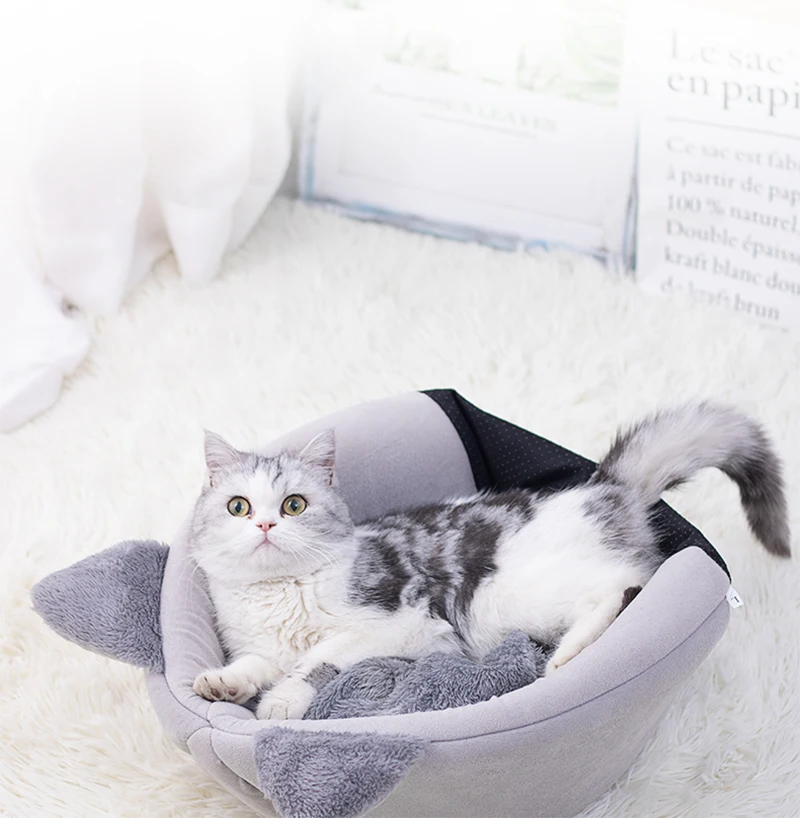 Deep Comfort Sleep In Winter Cat Bed Small Dog House Products Pets Tent Cozy Cave Nest Indoor