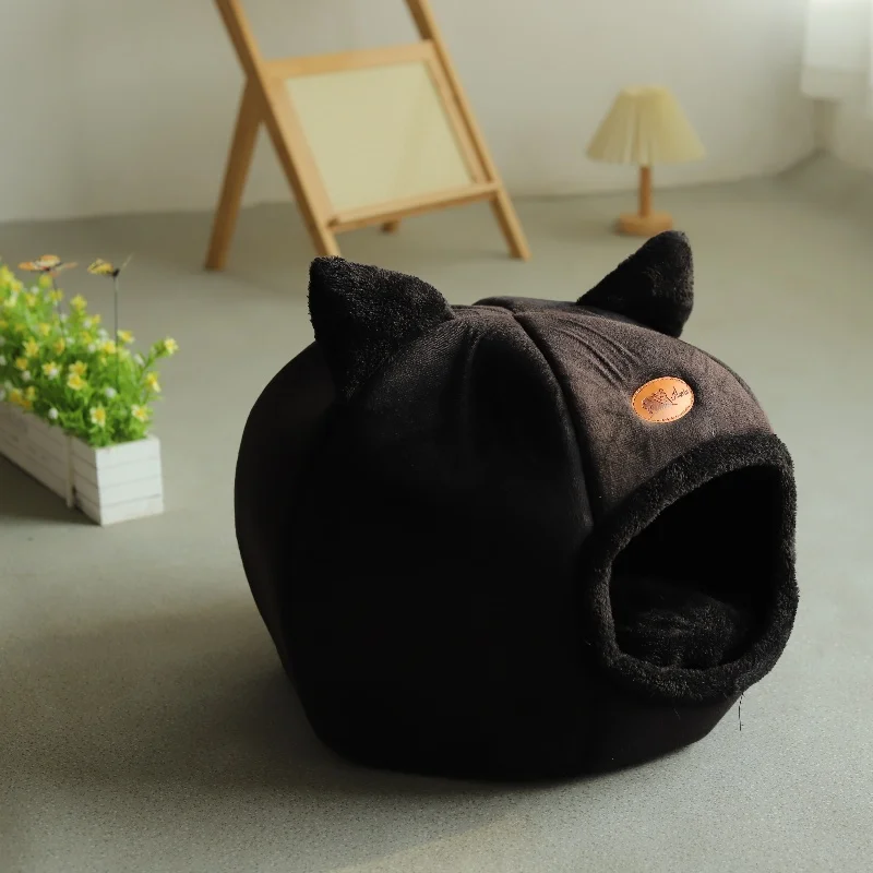 Deep Comfort Sleep In Winter Cat Bed Small Dog House Products Pets Tent Cozy Cave Nest Indoor