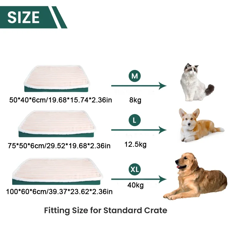 Short Plush Dog Bed with Non-slip Bottom Orthopedic Foam Dog Bed Removable Cover for Large Medium Small Dogs Machine Washable