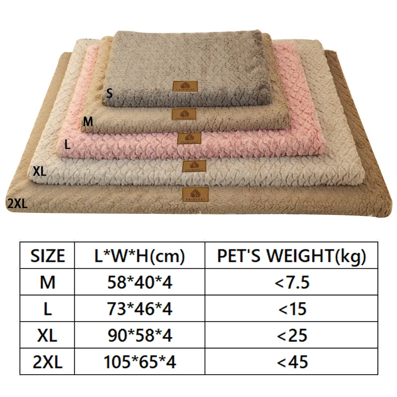 Short Plush Dog Bed with Non-slip Bottom Orthopedic Foam Dog Bed Removable Cover for Large Medium Small Dogs Machine Washable