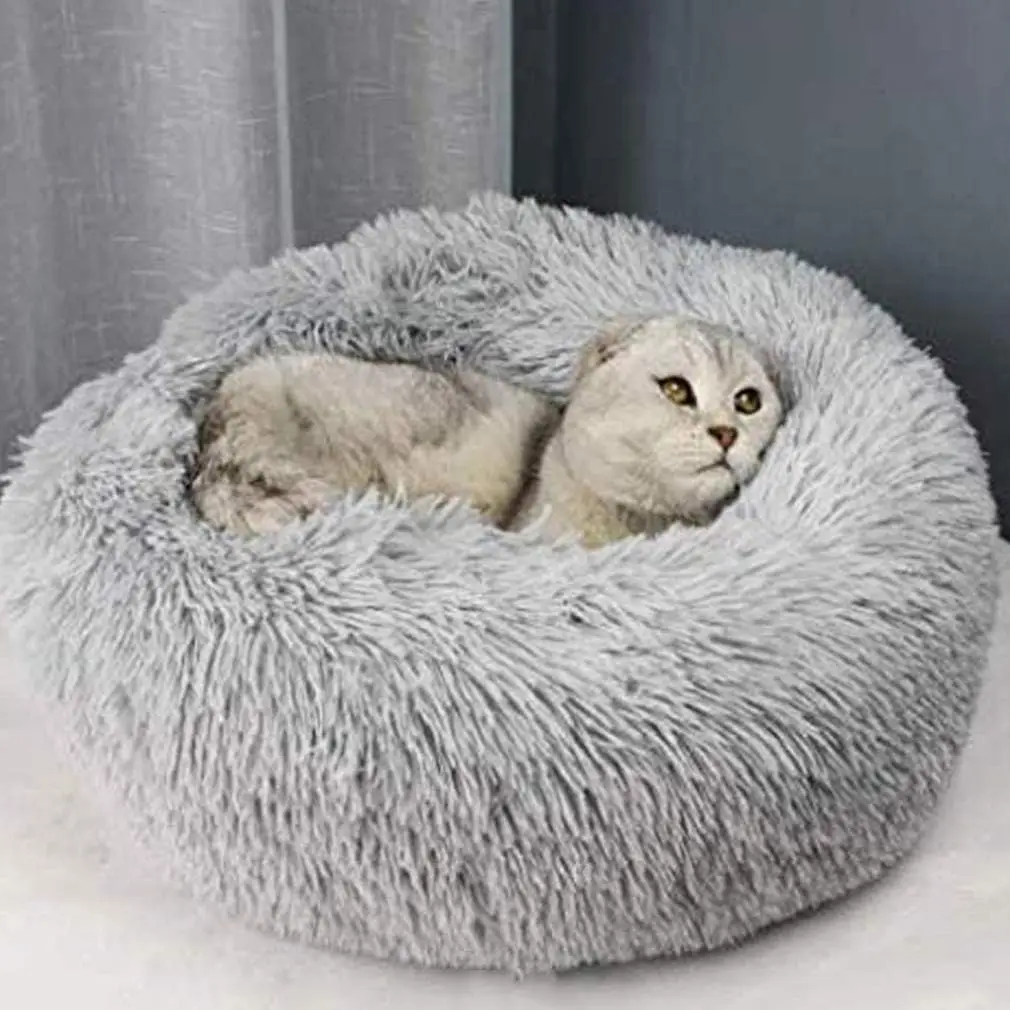 Super Warm Sleeping Cat Nest Soft Long Plush Best Pet Dog Bed for Dogs Basket Cushion Cat Bed Cat Mat Animals Sleeping