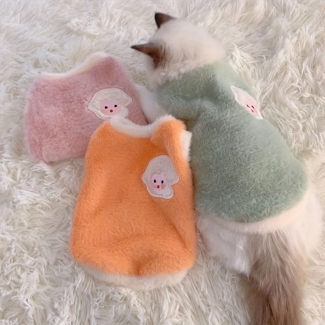 Cats & Dog Warm Kittens Clothes for Winter Kitten Small Kitten Stuff Apparels Cooling Clothing Dog´s Sweater Vests