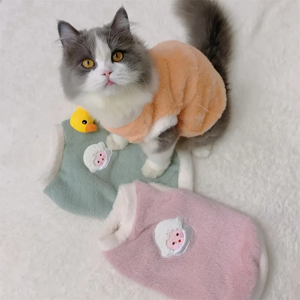 Cats & Dog Warm Kittens Clothes for Winter Kitten Small Kitten Stuff Apparels Cooling Clothing Dog´s Sweater Vests