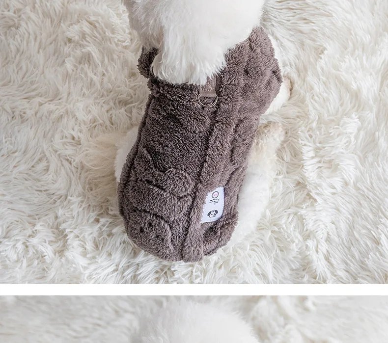 Soft Fleece Dog Clothes Winter Warm Puppy Kitten Pullover Pet Clothes for Small Dogs Chihuahua Bulldog Apparel Sweater for Dogs