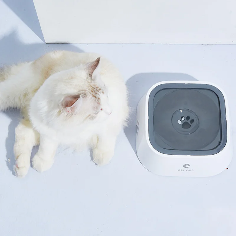 Dog Drinking Water Bowl Floating Non-Wetting Mouth Cat Bowl Without Spill Drinking Water Dispenser Plastic Anti-Over Dog Bowl