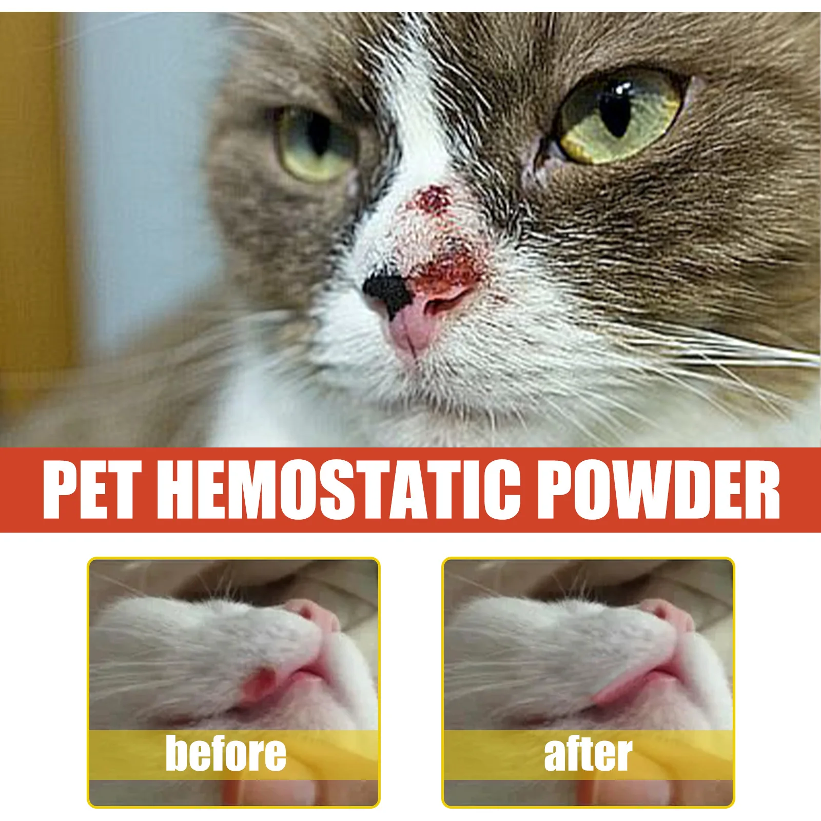 Pet Wound Styptic Powder Healing Bleeding Stop Powder Kitten Skin Broken Puppy Injury Pets Aids.