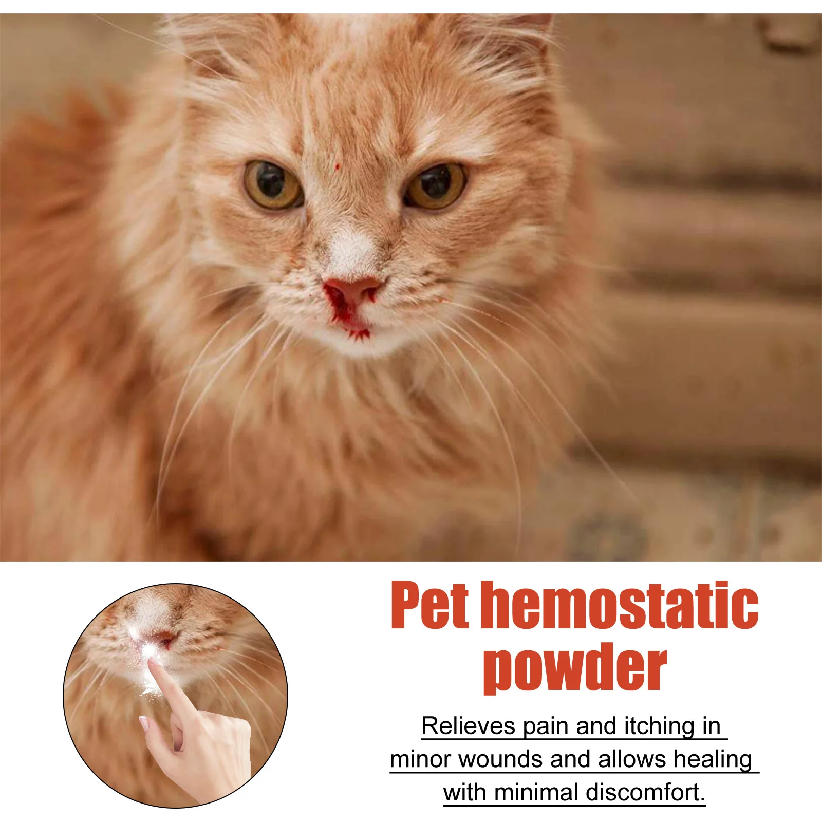 Pet Wound Styptic Powder Healing Bleeding Stop Powder Kitten Skin Broken Puppy Injury Pets Aids.