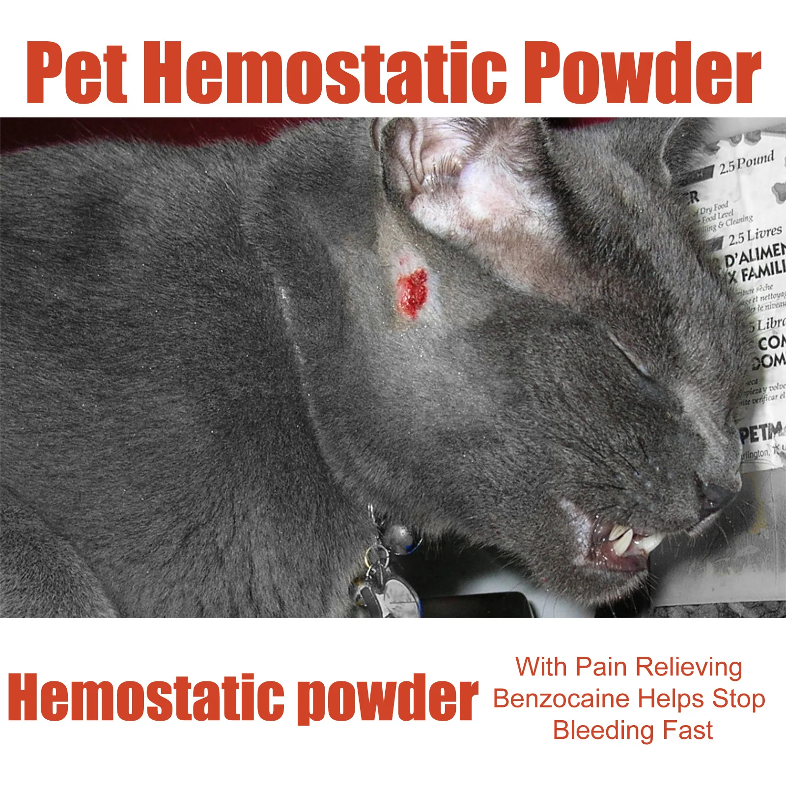 Pet Wound Styptic Powder Healing Bleeding Stop Powder Kitten Skin Broken Puppy Injury Pets Aids.