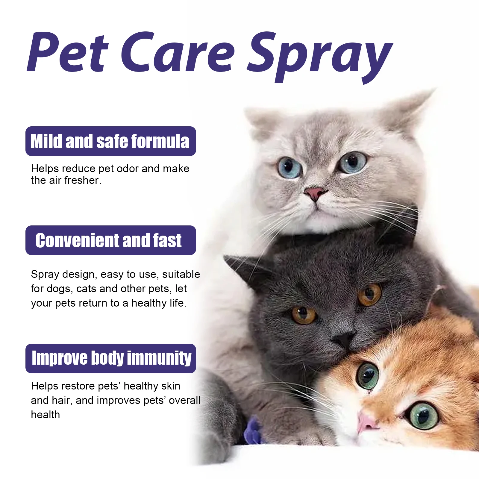 Pet Antimicrobial Spray for Skin Wound Care and Itch Relief