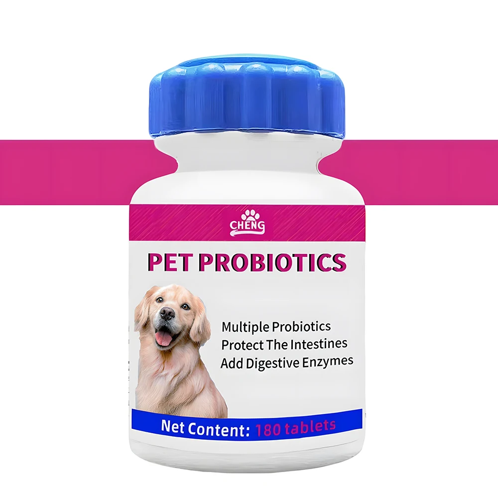 Pet Digestive Health Probiotic Supplements for Cats and Dogs - 180 Tablets