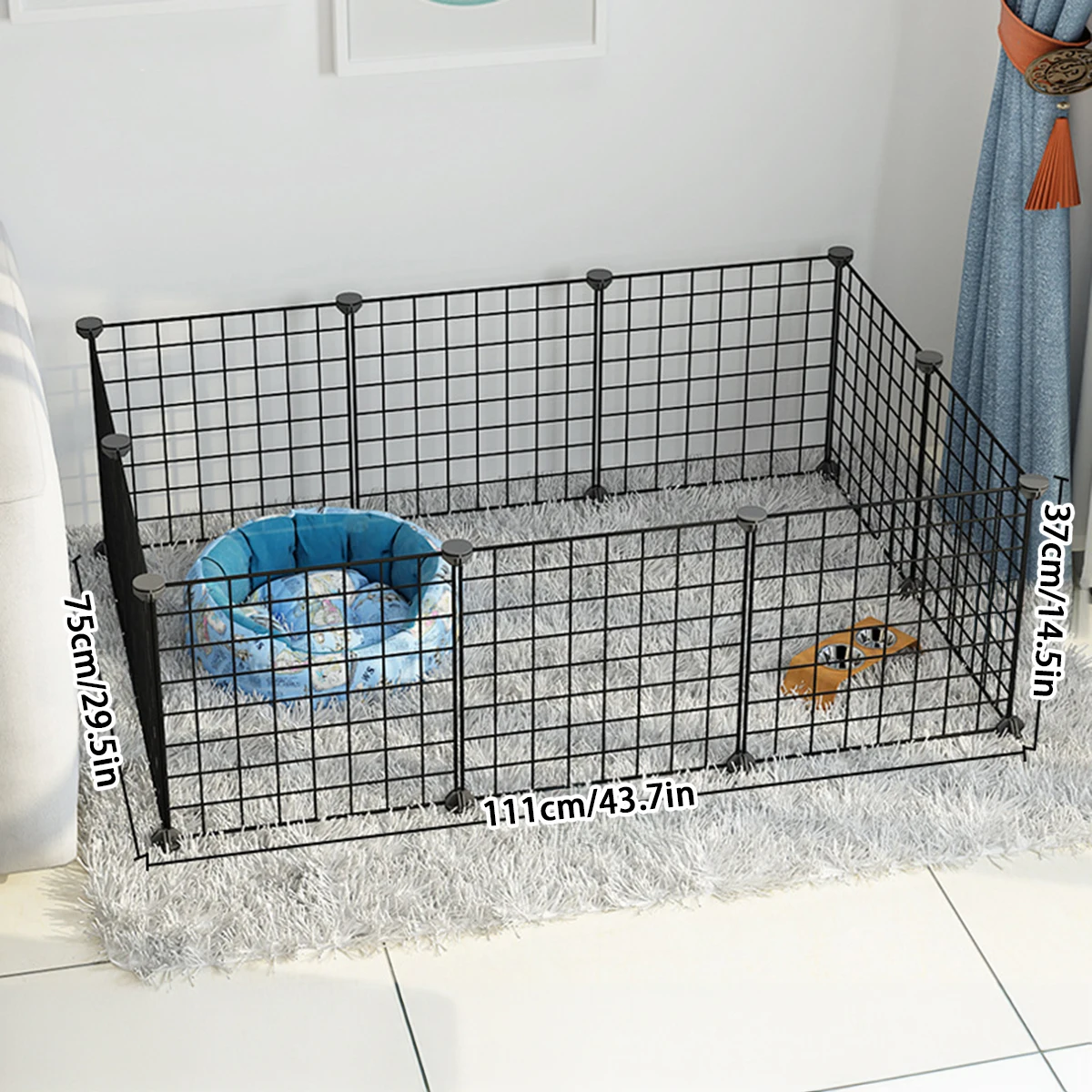 Dog cage Wire mesh fence indoor teddy animal escape barrier