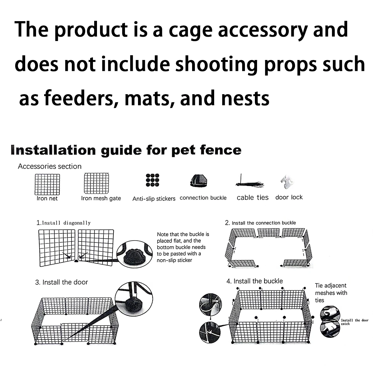 Pet fence DIY iron mesh can be freely combined cat cage dog cage hamster cage rabbit cage