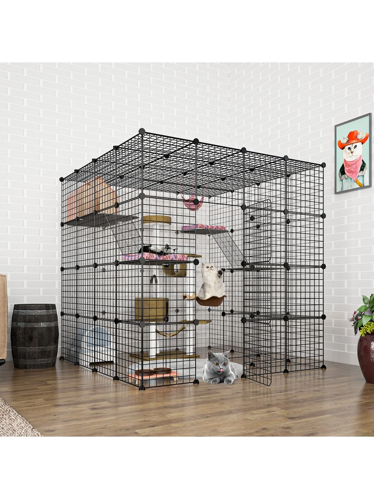 Pet fence DIY iron mesh can be freely combined cat cage dog cage hamster cage rabbit cage