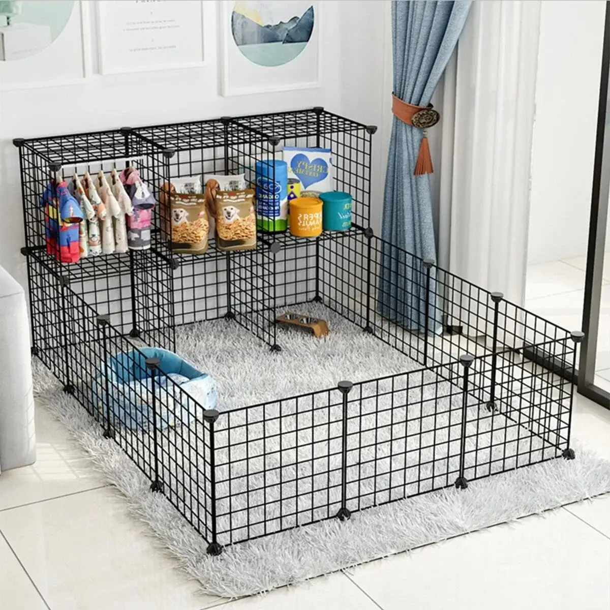 Pet fence DIY iron mesh can be freely combined cat cage dog cage hamster cage rabbit cage